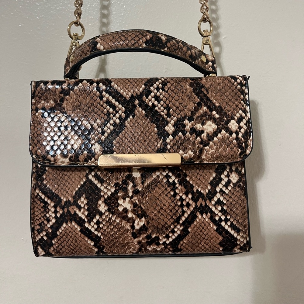 Snake print purse